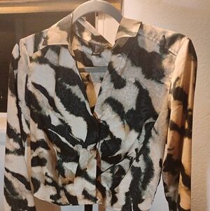 Rachel Zoe Beige/Black Blouse S